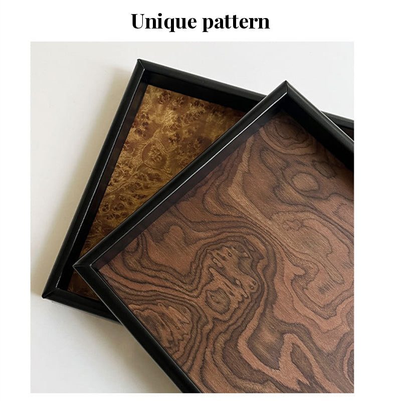 Vintage Volcanic Pattern Hotel Luxury Tea Tray: High-End Living Room Storage & Desktop Organizer