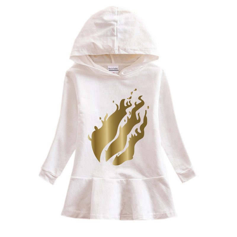 Children's Hooded Sweatshirt Dress.