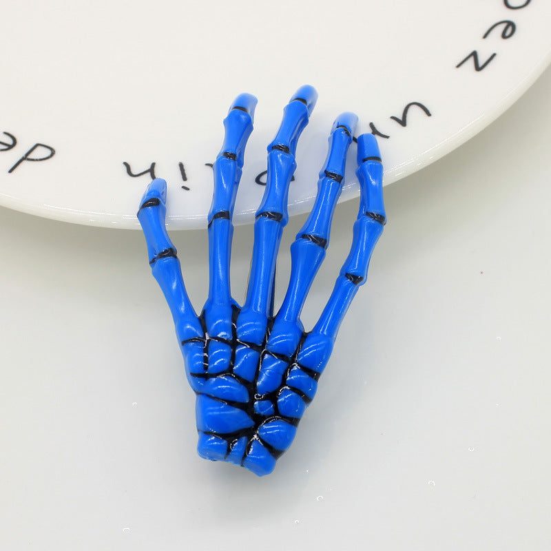 Glow-in-the-Dark Halloween Hand Bone Hair Clip.