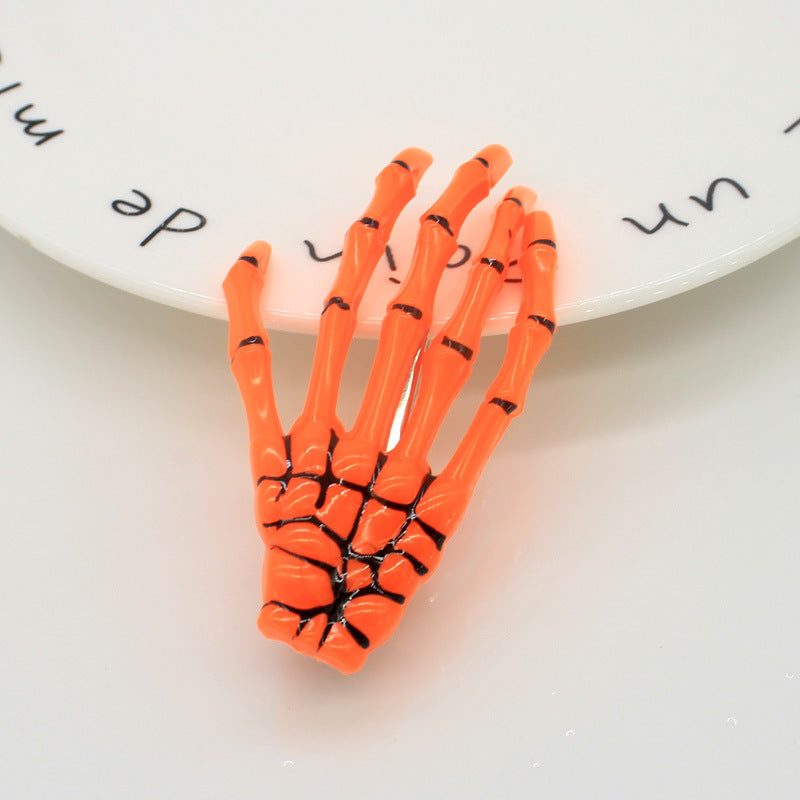 Glow-in-the-Dark Halloween Hand Bone Hair Clip.