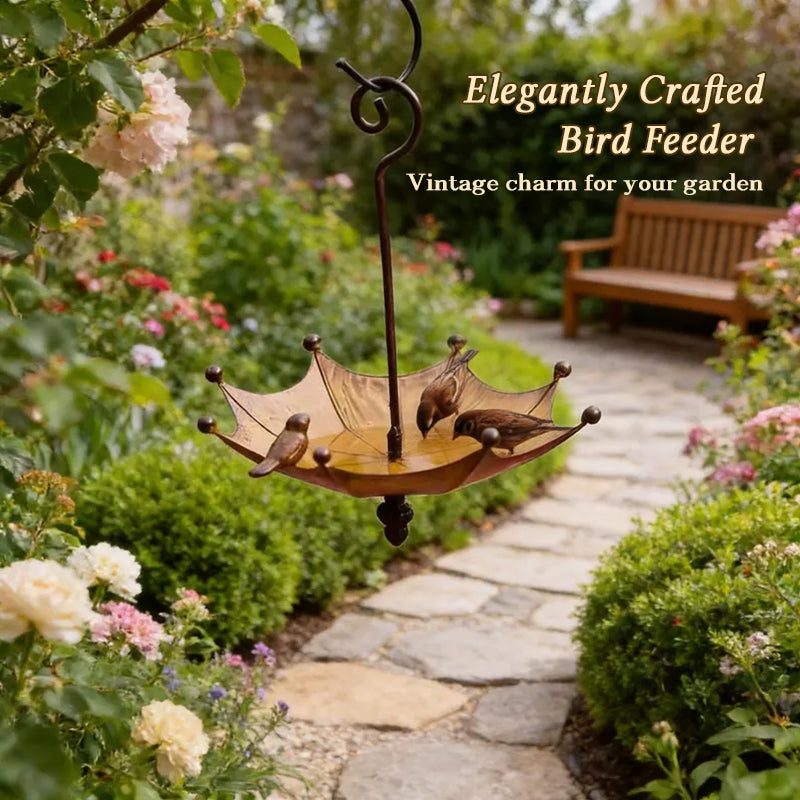 Umbrella Hanging Bird Feeder for Hummingbirds & Wild Birds.
