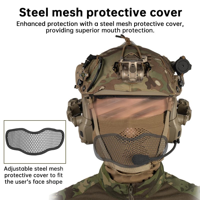Venom Tactical Balaclava Neck Gaiter with Steel Mesh Face Guard.