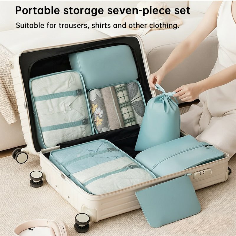 7PCS Packing Cubes for Suitcase – Travel Organizer & Storage Bag Set, Luggage Essentials.