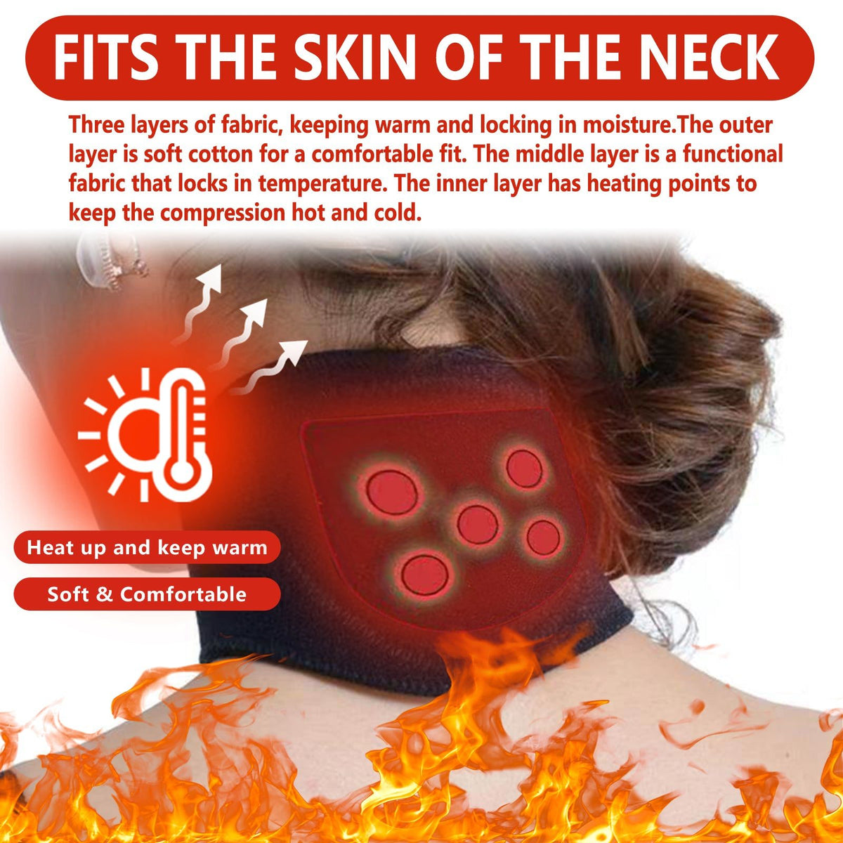 Self-Heating Shoulder & Neck Compress Band – Muscle & Joint Relief.