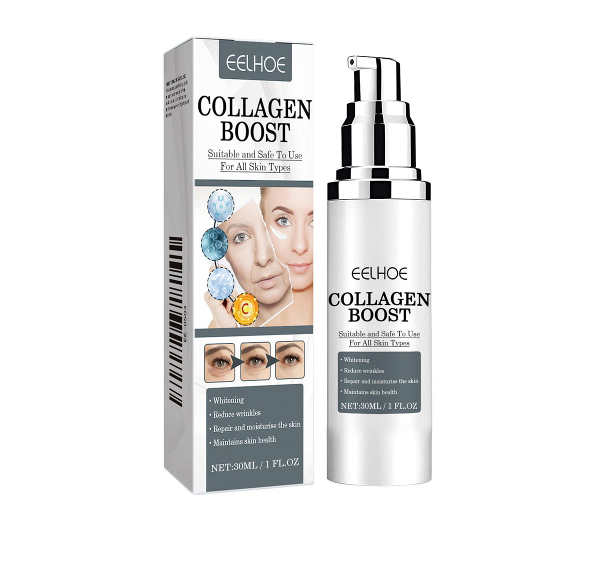 EELHOE Collagen Boost Whitening & Anti-Wrinkle Face Serum – 30ml.