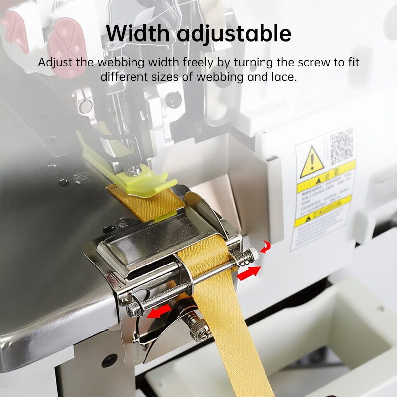 Professional Adjustable Overlock Machine: Multi-Purpose Elastic Tape Binding, Ribbon Edging & Hemming Tool