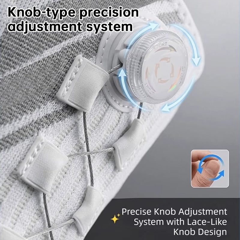 Adjustable Knob Knee Brace with Spring Support, Slim Shin Defender Basketball Knee Pads, Non-Slip Compression Sports Protector