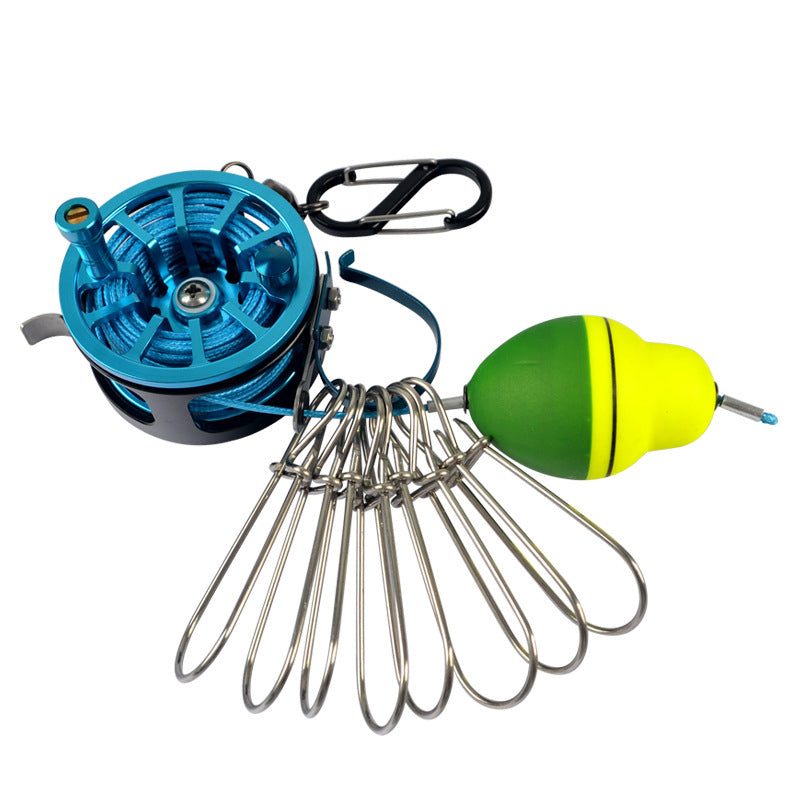 Stainless Steel Fishing Clip with Floats, 8 Clips Live Bait Hook Holder for Reel, Portable Fishing Tackle Tool