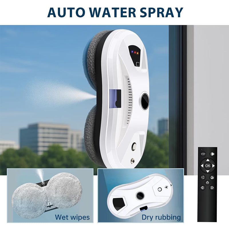 5600Pa Smart Window Cleaning Robot, Ultra-Thin Auto Glass Cleaner with Remote for Home & Office