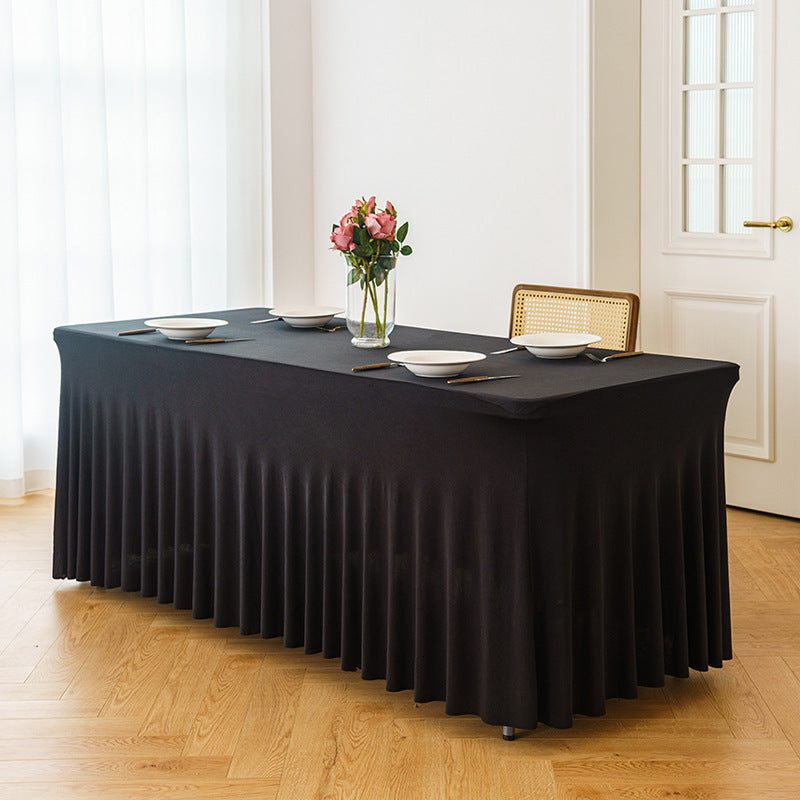 Stretch Spandex Table Cloth Rectangular, Fitted Table Cover for Weddings Parties Banquets Hotel Event Decoration
