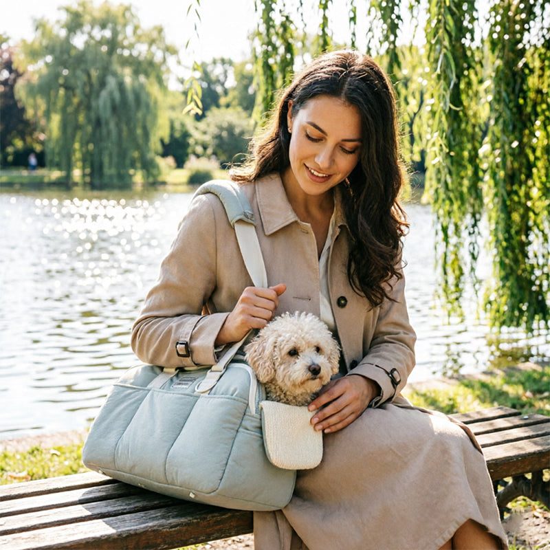 Winter Warm Cat Carrier | Large Capacity Breathable Shoulder Pet Bag for Cold Weather Travel