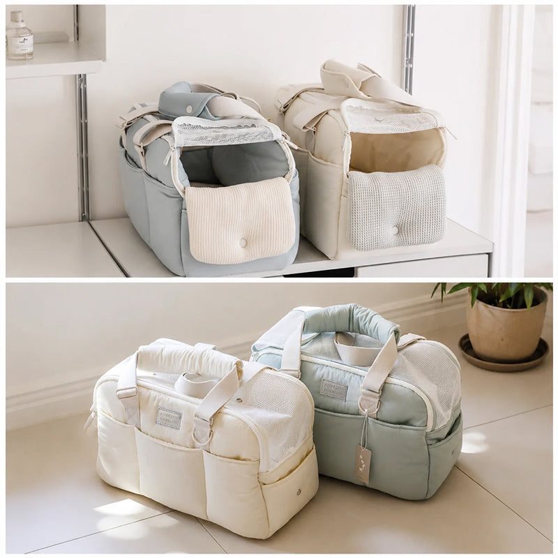 Winter Warm Cat Carrier | Large Capacity Breathable Shoulder Pet Bag for Cold Weather Travel