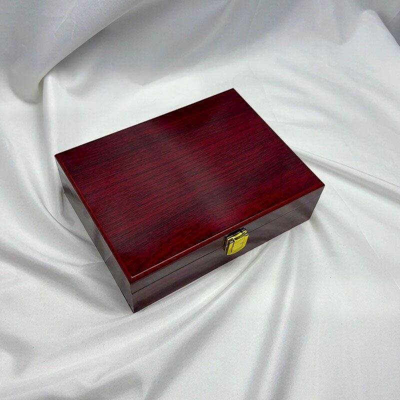 Classic Wooden Jewelry Box with Lock – Premium Storage Case