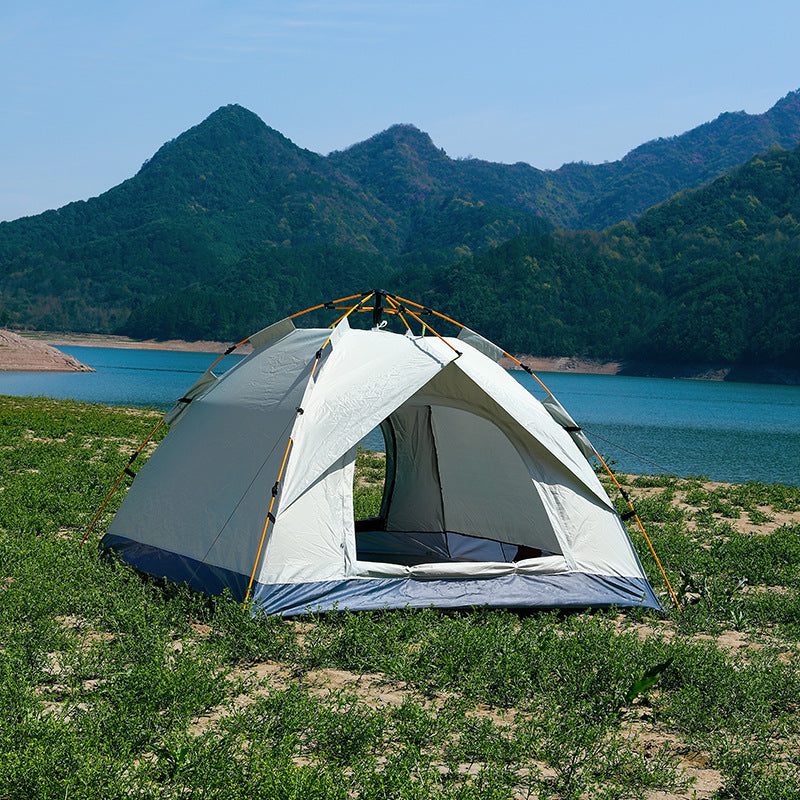 Automatic Pop Up Camping Tent 3-4 Person, Instant Setup Waterproof UV Protection Sun Shelter for Beach Fishing Outdoor.